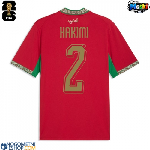 Moški Nogometni dresi Maroko Achraf Hakimi #2 Domači SP 2026 Kratek Rokav